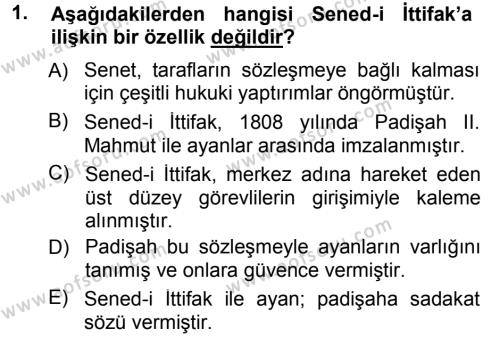 Türk Anayasa Hukuku Dersi 2013 - 2014 Yılı Tek Ders Sınavı 1. Soru