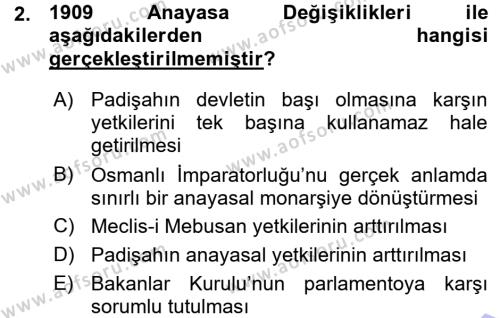 Türk Anayasa Hukuku Dersi 2015 - 2016 Yılı (Vize) Ara Sınavı 2. Soru