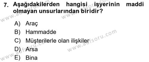 İş Ve Sosyal Güvenlik Hukuku Dersi 2023 - 2024 Yılı (Vize) Ara Sınavı 7. Soru