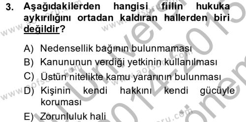 Borçlar Hukuku Dersi 2014 - 2015 Yılı (Final) Dönem Sonu Sınavı 3. Soru