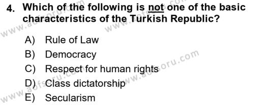 Introduction to Law Dersi 2022 - 2023 Yılı (Vize) Ara Sınavı 4. Soru