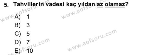 Sermaye Piyasası Hukuku Dersi 2020 - 2021 Yılı Yaz Okulu Sınavı 5. Soru