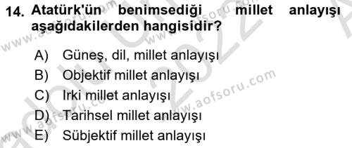 Anayasa Hukukuna Giriş Dersi 2022 - 2023 Yılı (Vize) Ara Sınavı 14. Soru