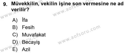 Sağlık Hukuku Dersi 2023 - 2024 Yılı (Final) Dönem Sonu Sınavı 9. Soru