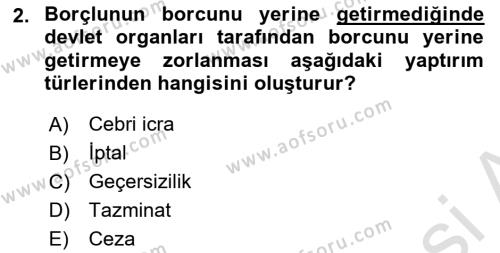 Temel Hukuk Bilgisi Dersi 2022 - 2023 Yılı (Vize) Ara Sınavı 2. Soru