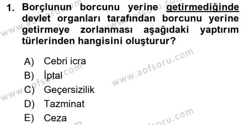 Temel Hukuk Bilgisi Dersi 2022 - 2023 Yılı (Final) Dönem Sonu Sınavı 1. Soru