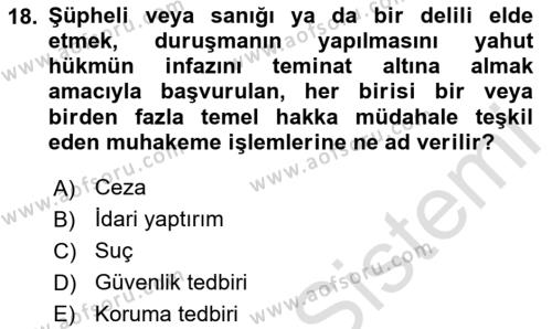 Bilişim Hukuku Dersi 2023 - 2024 Yılı (Vize) Ara Sınavı 18. Soru