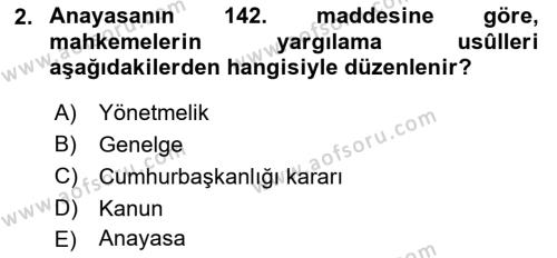 Medeni Usul Hukuku Dersi 2018 - 2019 Yılı (Vize) Ara Sınavı 2. Soru