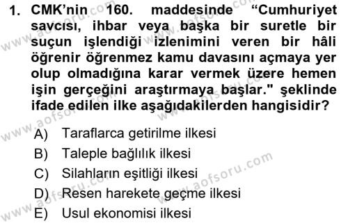 Yargı Örgütü Ve Tebligat Hukuku Dersi 2022 - 2023 Yılı Yaz Okulu Sınavı 1. Soru