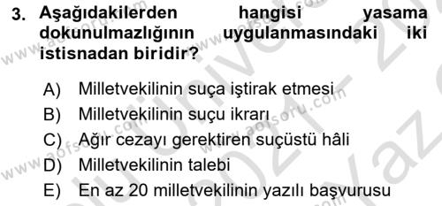 Ceza Hukukuna Giriş Dersi 2021 - 2022 Yılı Yaz Okulu Sınavı 3. Soru