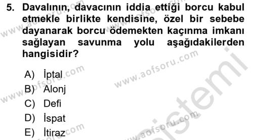 Ticaret Hukukuna Giriş Dersi 2020 - 2021 Yılı Yaz Okulu Sınavı 5. Soru