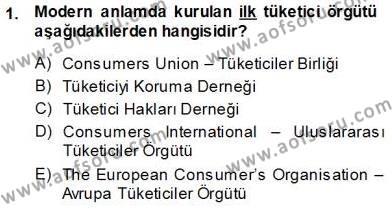 Tüketici Hukuku Dersi 2013 - 2014 Yılı (Vize) Ara Sınavı 1. Soru