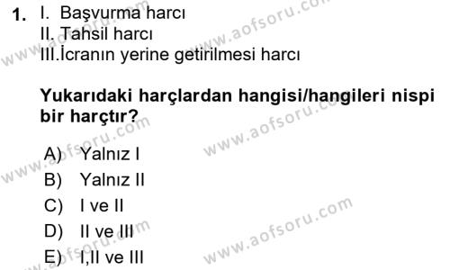 İcra Ve İflas Hukuku Dersi 2021 - 2022 Yılı (Final) Dönem Sonu Sınavı 1. Soru