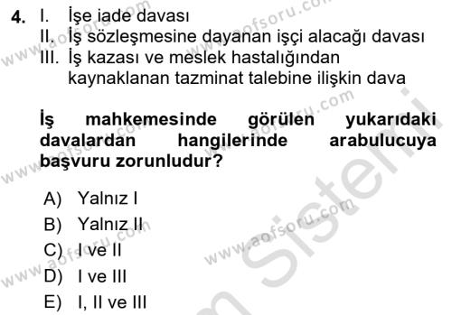 Medeni Usul Hukukuna Giriş Dersi 2020 - 2021 Yılı Yaz Okulu Sınavı 4. Soru