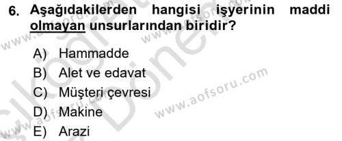 Bireysel İş Hukuku Dersi 2022 - 2023 Yılı (Vize) Ara Sınavı 6. Soru