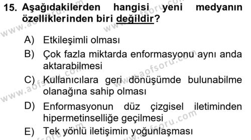 Bireysel İş Hukuku Dersi 2022 - 2023 Yılı Yaz Okulu Sınavı 15. Soru