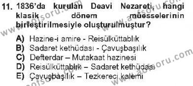 Türk İdare Tarihi Dersi 2012 - 2013 Yılı Tek Ders Sınavı 11. Soru