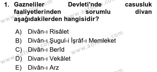 Türk İdare Tarihi Dersi 2023 - 2024 Yılı Yaz Okulu Sınavı 1. Soru