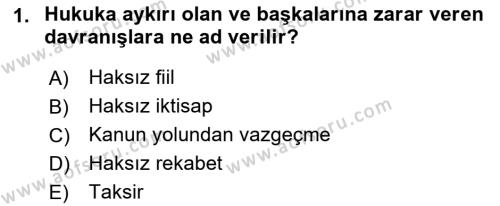 Vergi İcra Hukuku Dersi 2021 - 2022 Yılı (Vize) Ara Sınavı 1. Soru