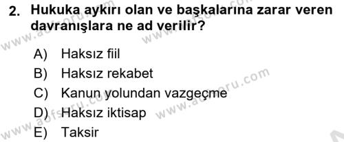 Vergi İcra Hukuku Dersi 2022 - 2023 Yılı Yaz Okulu Sınavı 2. Soru