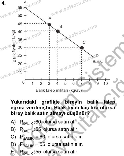 İktisada Giriş Dersi 2012 - 2013 Yılı (Vize) Ara Sınavı 4. Soru