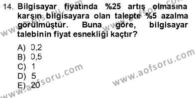 İktisada Giriş 1 Dersi 2012 - 2013 Yılı (Vize) Ara Sınavı 14. Soru