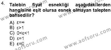 İktisada Giriş 1 Dersi 2012 - 2013 Yılı (Final) Dönem Sonu Sınavı 4. Soru