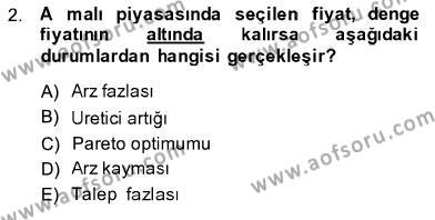 İktisada Giriş 1 Dersi 2013 - 2014 Yılı (Final) Dönem Sonu Sınavı 2. Soru