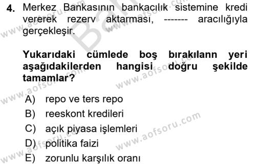 İktisada Giriş 2 Dersi 2023 - 2024 Yılı (Final) Dönem Sonu Sınavı 4. Soru