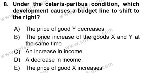 Introduction to Economics 1 Dersi 2023 - 2024 Yılı (Final) Dönem Sonu Sınavı 8. Soru