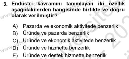 Spor Ekonomisi Dersi 2023 - 2024 Yılı (Vize) Ara Sınavı 3. Soru