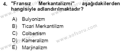 Makro İktisat Dersi 2023 - 2024 Yılı (Vize) Ara Sınavı 4. Soru