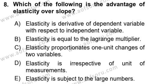 Microeconomic Theory Dersi 2022 - 2023 Yılı (Vize) Ara Sınavı 8. Soru
