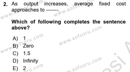 Microeconomic Theory Dersi 2023 - 2024 Yılı (Final) Dönem Sonu Sınavı 2. Soru