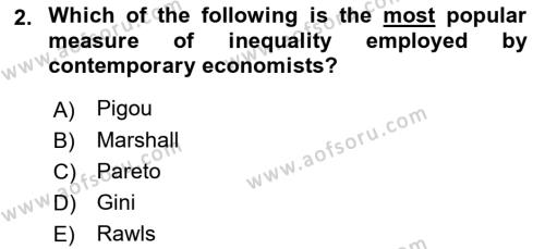 History Of Economic Thought Dersi 2022 - 2023 Yılı Yaz Okulu Sınavı 2. Soru