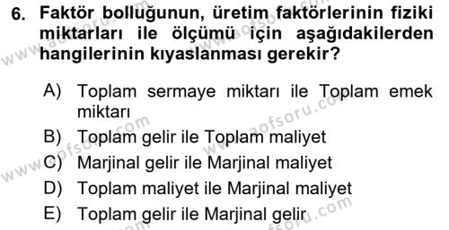 Uluslararası İktisat Dersi 2022 - 2023 Yılı (Vize) Ara Sınavı 6. Soru