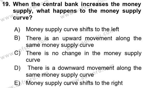 Macroeconomic Theory Dersi 2022 - 2023 Yılı Yaz Okulu Sınavı 19. Soru