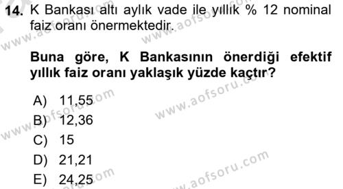 Matematiksel İktisat Dersi 2019 - 2020 Yılı (Vize) Ara Sınavı 14. Soru