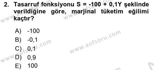 Matematiksel İktisat Dersi 2023 - 2024 Yılı (Final) Dönem Sonu Sınavı 2. Soru