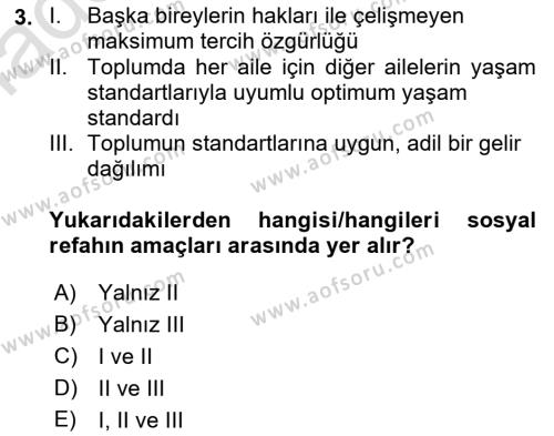 Kamu Ekonomisi 1 Dersi 2021 - 2022 Yılı Yaz Okulu Sınavı 3. Soru