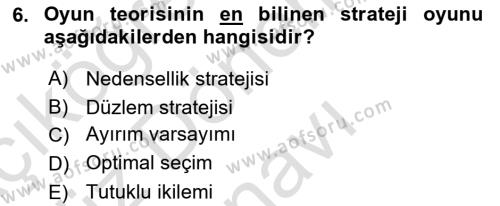 Kamu Ekonomisi 1 Dersi 2022 - 2023 Yılı (Final) Dönem Sonu Sınavı 6. Soru