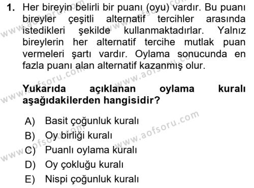 Kamu Ekonomisi 2 Dersi 2023 - 2024 Yılı (Final) Dönem Sonu Sınavı 1. Soru