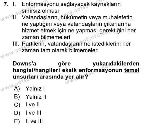 Kamu Ekonomisi 2 Dersi 2023 - 2024 Yılı (Final) Dönem Sonu Sınavı 7. Soru