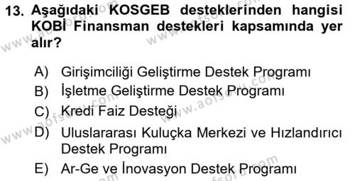 Sosyal Bilimlerde Proje Yönetimi Dersi 2021 - 2022 Yılı (Final) Dönem Sonu Sınavı 13. Soru