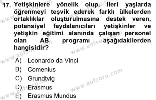 Sosyal Bilimlerde Proje Yönetimi Dersi 2021 - 2022 Yılı (Final) Dönem Sonu Sınavı 17. Soru