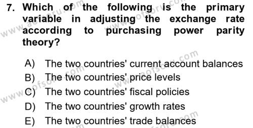 Monetary Theory and Policy Dersi 2023 - 2024 Yılı Yaz Okulu Sınavı 7. Soru