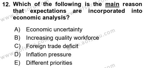 Behavioral Economics Dersi 2023 - 2024 Yılı (Final) Dönem Sonu Sınavı 12. Soru