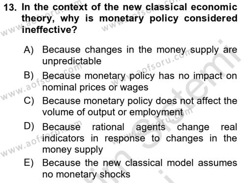 Behavioral Economics Dersi 2023 - 2024 Yılı (Final) Dönem Sonu Sınavı 13. Soru