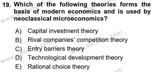 Behavioral Economics Dersi 2023 - 2024 Yılı (Final) Dönem Sonu Sınavı 19. Soru