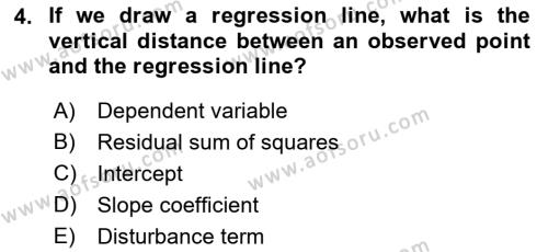 Econometrics 1 Dersi 2023 - 2024 Yılı (Vize) Ara Sınavı 4. Soru